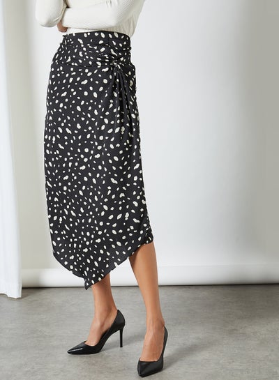 Buy Printed Skirt Black(C-N10) in Saudi Arabia