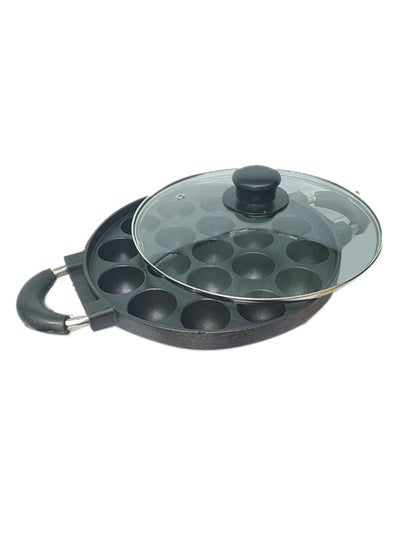 Buy Takoyaki Pan With Glass Lid Black 23.5centimeter in UAE