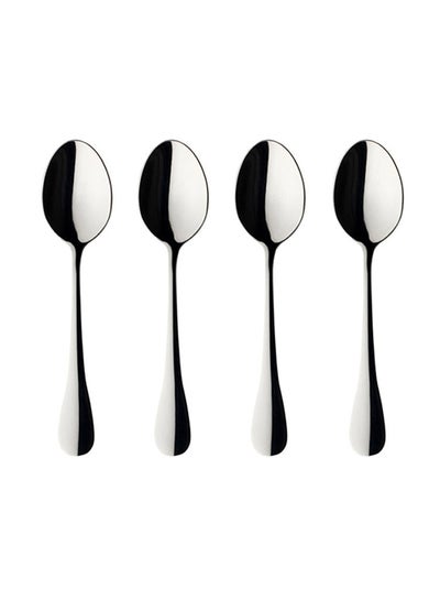 Buy 4-Pcs Stainless Steel Teaspoons Silver 12cm in UAE