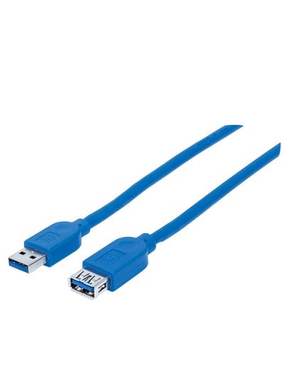 Buy SuperSpeed USB 3.0 Type-A Male To Type-A Female Extension Cable Blue in Egypt