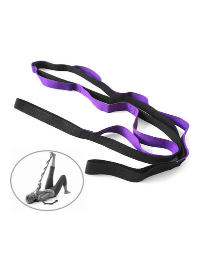 Buy Yoga Strap For Stretching Adjustable D Ring Belt in UAE