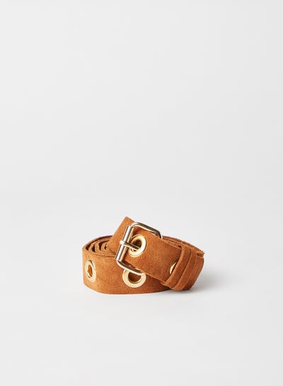 Buy Shaggy Textured Belt Cognac in UAE