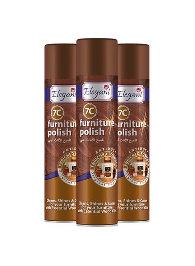 Buy Pack Of 3 Classic Furniture Polish Brown 300ml in UAE