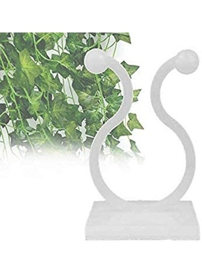 Buy 50-Piece Self-Adhesive Wall Hooks White 11x10x5cm in Egypt