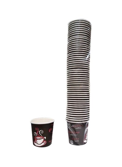 Buy 50-Piece Disposable Paper Cup Set Multicolour in Egypt