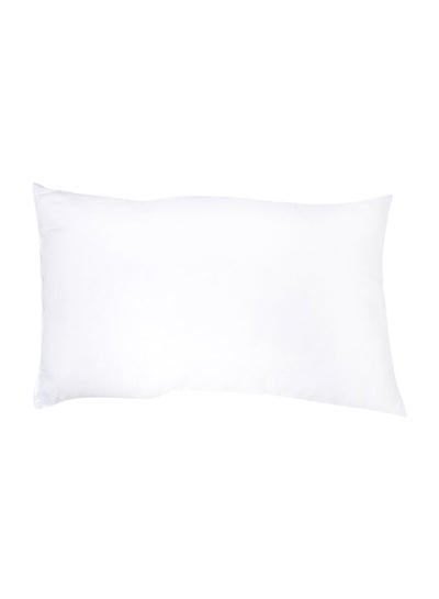 Buy Solid Design Pillow Polyester White 45x75centimeter in Saudi Arabia