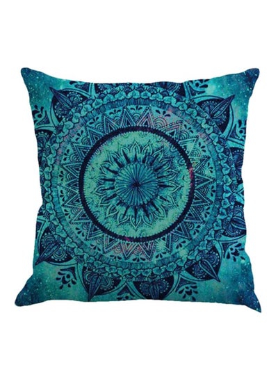 Buy Bohemian Style Square Throw Pillow Protector Case Cushion linen Blue in UAE