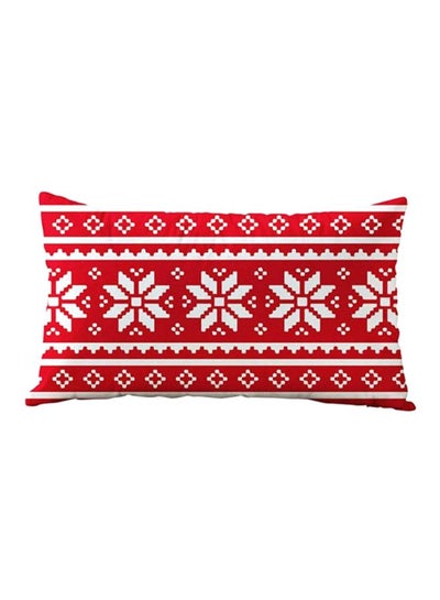 Buy Tree Snowflake Santa Pillow Case linen Red/White in UAE