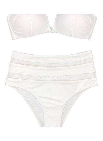 Buy 2-Piece Strapless Bra And Briefs Set White in Saudi Arabia