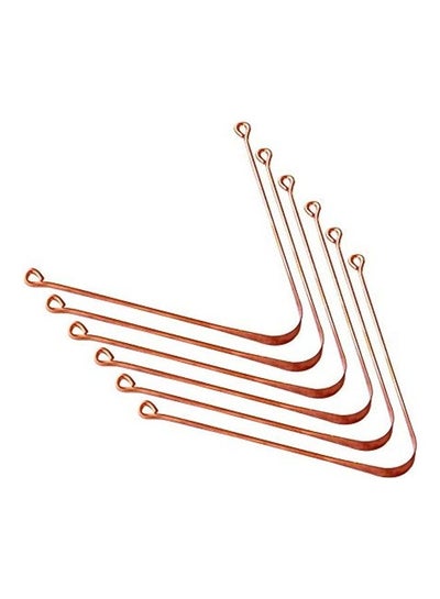 Buy Set Of 6 Copper Tongue Cleaners Copper 0cm in UAE