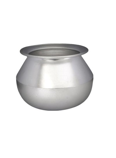 Buy Traditional Indian Rice Cooking Pot/ Kalam With Lid silver 3Liters in UAE