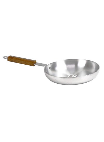 Buy Aluminium Fry Pan With Wood Handle silver 22cm in UAE