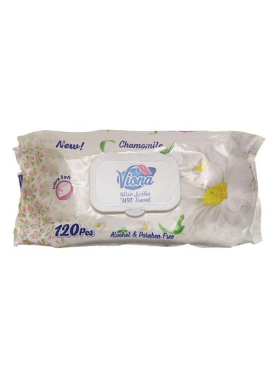Buy 120-Piece Chamomile Baby Wet Wipes in Egypt