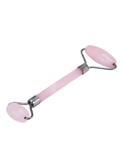 Buy Facial massage roller made of rose quartz Pink 15 x 5.5 x 2cm in Egypt
