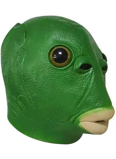 Buy Green Fish Head Mask green 30.00x2.00x25.00cm in Saudi Arabia