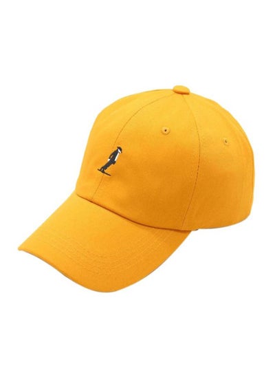 Buy Embroidered Baseball Cap Yellow/Black in UAE