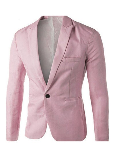 Buy One Button Blazer Pink in Saudi Arabia