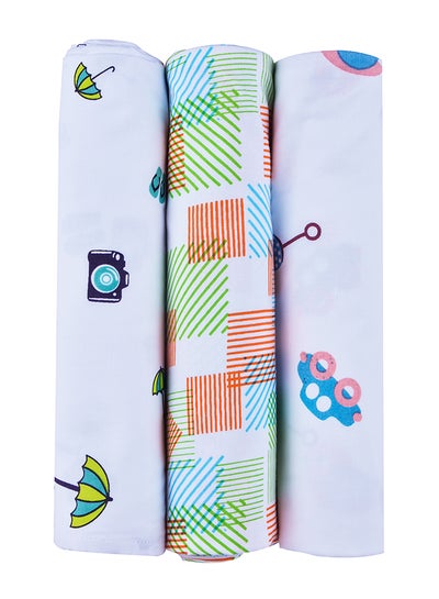 Buy Pack Of 3 Baby Swaddle Blanket in UAE