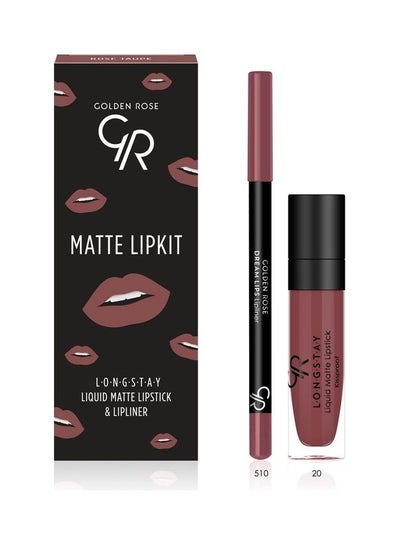 Buy Long Stay Liquid Matte And Lipliner Lipkit Set Multicolour in UAE