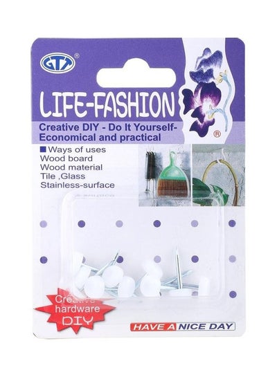 Buy Pack Of 10 Life-Fashion Hooks White in UAE