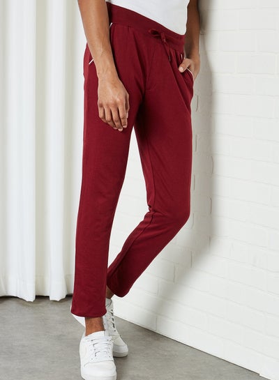 Buy Men's Solid Joggers Maroon in UAE