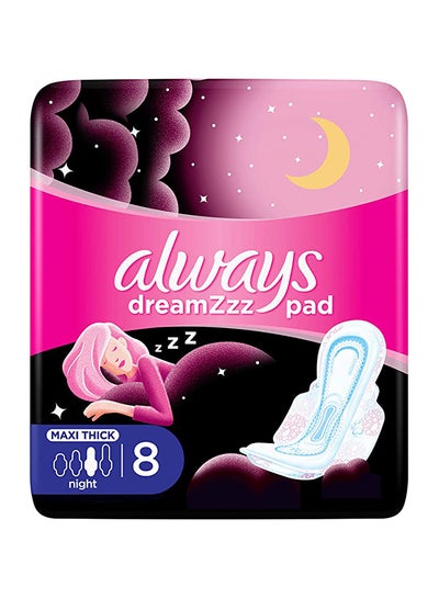 Buy Soft Maxi Thick, Night Sanitary Pads With Wings, 8 in UAE