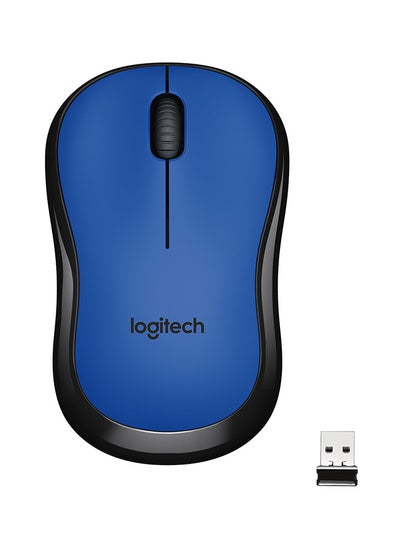 Buy M220 Wireless Mouse, Silent Buttons, 2.4 GHz With USB Mini Receiver, 1000 DPI Optical Tracking, 18 Month Battery Life, Ambidextrous PC / Mac / Laptop Blue in Saudi Arabia