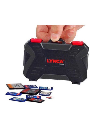 Buy Waterproof Plastic CF / SD / Micro SD Memory Card Case Black/Red in Egypt