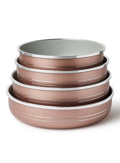 Buy 4-Piece Bakeware Pan Set Purple Pan 1 (1x24), Pan 2 (1x26), Pan 3 (1x28), Pan 4 (1x30)cm in UAE