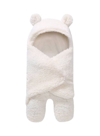 Buy Newborn Baby's  Warm Hooded Swaddle Blanket in UAE