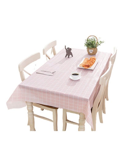 Buy Anti-Scalding Kitchen Dinning Table Cloth Pink 137x153cm in Saudi Arabia