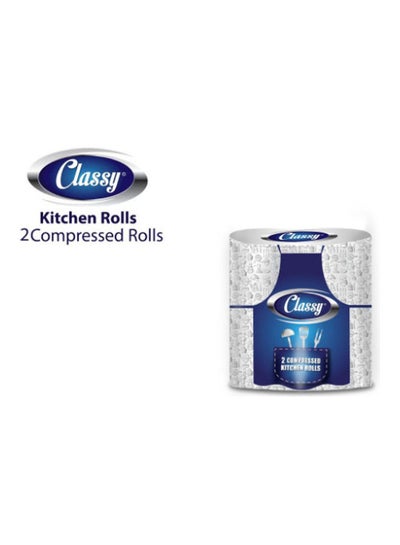 Buy Compressed Kitchen roll Pack of 2 White in Egypt