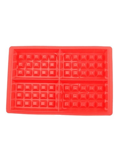 Buy 4-Cavity Waffles Cake Mould Red 18.5cm in Egypt