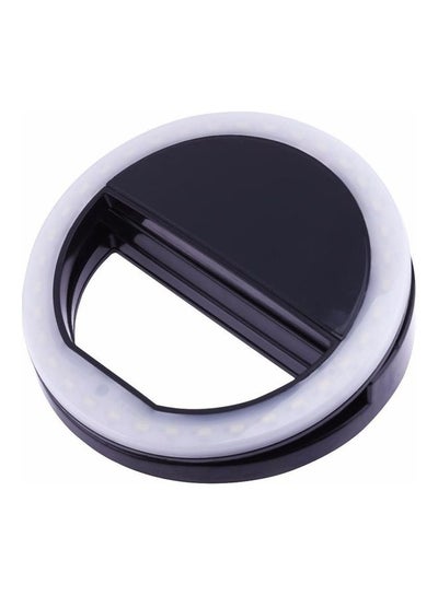 Buy Portable White Selfie Fill Light LED Flash Ring Lighting For Mobile Phone Black in Saudi Arabia