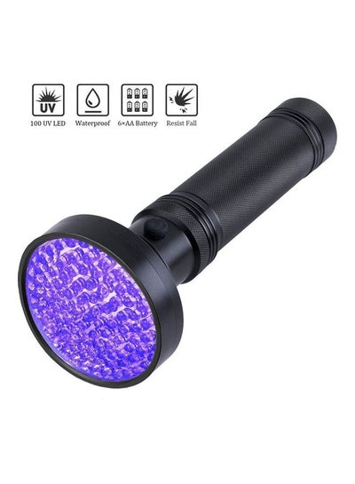 Buy Scorpion Fluorescence Detector 100-LED UV Flashlight Black 20x8x8cm in UAE