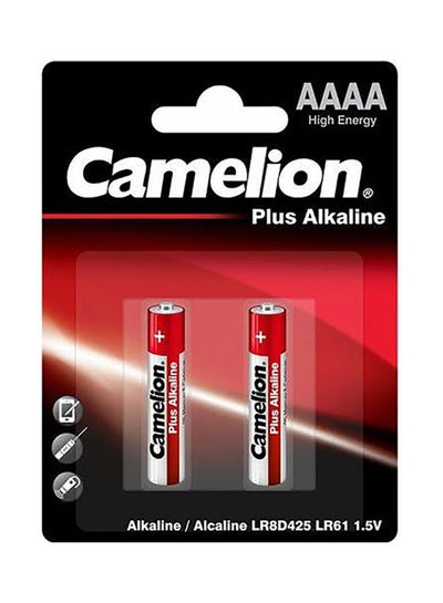 Buy 2-Piece Plus Alkaline AAAA 1.5V Batteries Silver/Red in Egypt