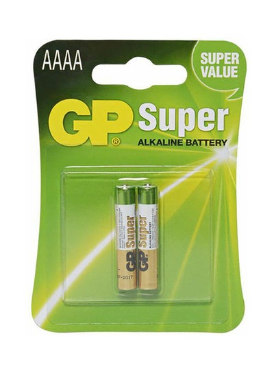 Buy 2-Piece Super Alkaline AAAA Batteries Set silver in Saudi Arabia