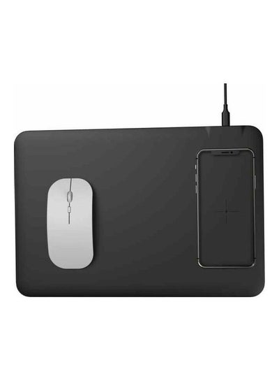 Buy Fast Charging Wireless Mouse Pad Black in Egypt