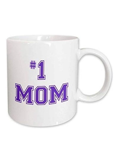 Buy Number One Mom Printed Ceramic Mug White in UAE