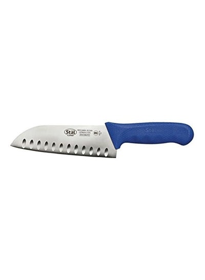 Buy Stainless Steel Santoku Knife Silver/Blue 7inch in UAE