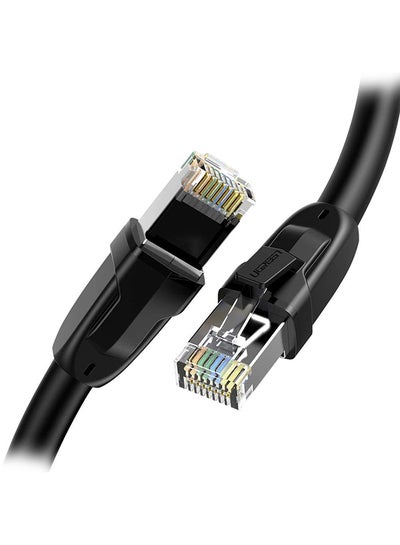 Buy Ethernet Cable Cat8 24AWG RJ45 Network Patch 2000Mhz LAN Wire Cord Shielded Compatible With Modem, Router, PC, Mac, Laptop, PS2, PS3, PS4, PS5, (3M) Black in Egypt