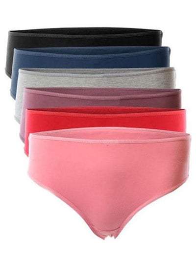 Buy 6-Piece Plain Underwear Set Multicolour in Egypt