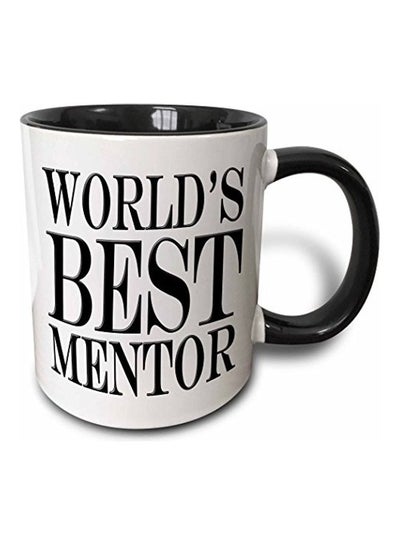 Buy World's Best Mentor Two Tone Printed Mug White/Black in UAE