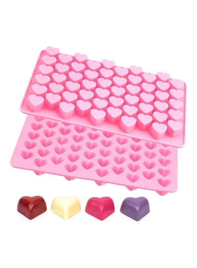 Buy Heart Shape Silicone Baking Chocolate Cookie Molds multicolour in UAE