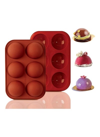 Buy Silicone Mold for Chocolate , DIY Semi Sphere Silicone Baking Mold for Making Hot Chocolate Bomb multicolour in UAE