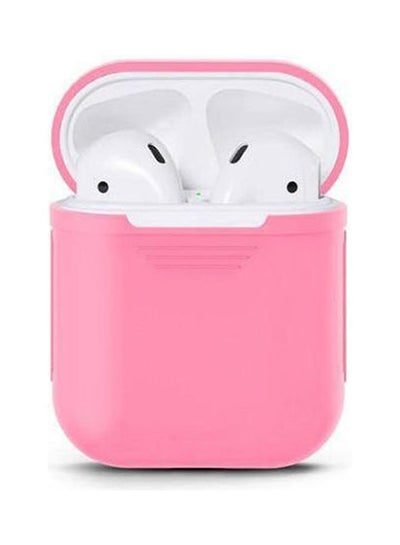 Buy Protective Soft Silicone Charging Cover Pouch Skin Sleeve For Apple AirPods Case Pink in Egypt