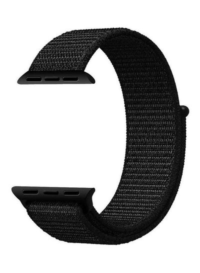 اشتري Woven Nylon Apple Watch Sport Loop Band Dark Black في مصر