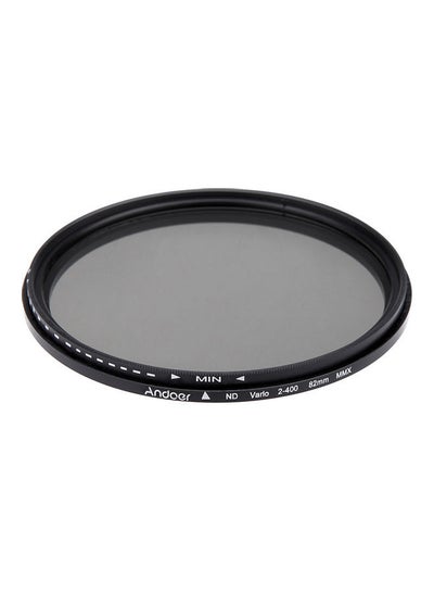 Buy Neutral Density Lens Adjustable Filter Black/Clear in UAE