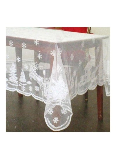 Buy Holiday Party Dinner Table Cover White in UAE