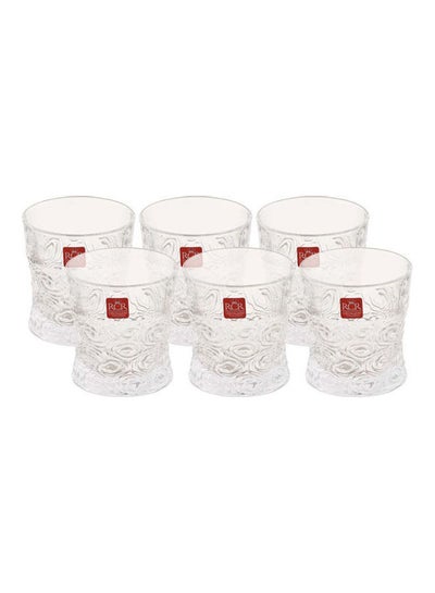 Buy Soul Crystal Cup Set, 6 Pieces Clear 320ml in Egypt